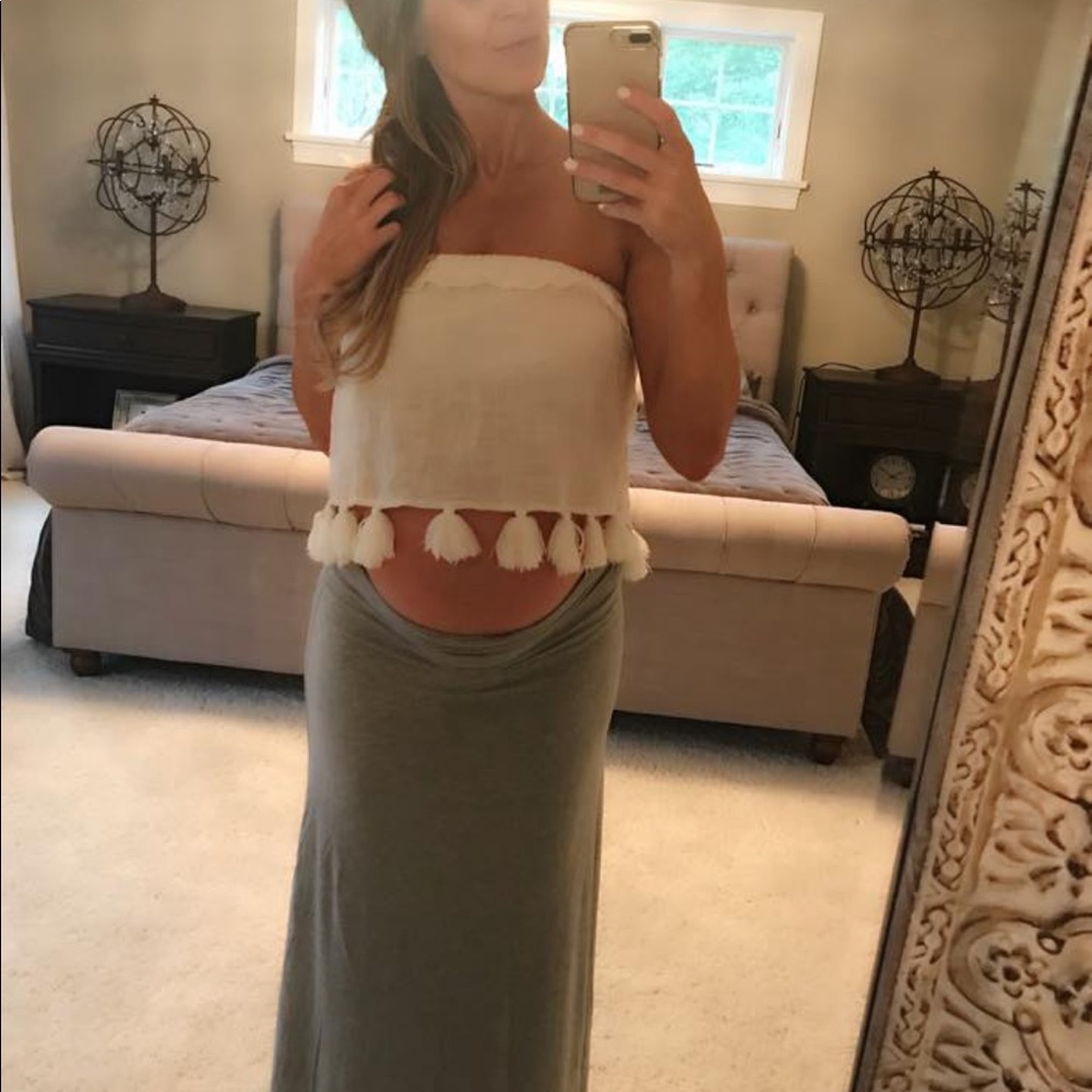 NWT Pom Pom Crop top